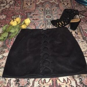 Shinestar black mini skirt